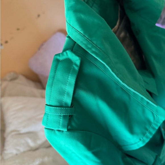 Green Double-Breasted Women's Coat - Picture 4 of 14